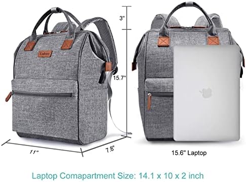 Brinch лаптоп ранец за жени мажи, торба за патувања во лична ставка за 15,6 инчи компјутер со USB полнење порта за полнење вода отпорна на колеџ медицинска сестра ранец то?