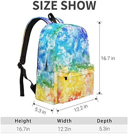 Класичен ранец за боја, класичен дневен пакет, торба за книги за боја, со повеќе џебови, персонализирана шарена торба за лаптоп
