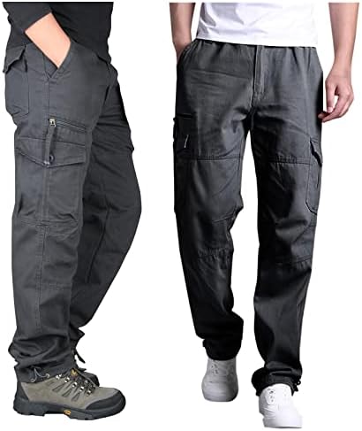 Машки пешачки панталони со повеќе џебови Ripstop се протегаат водоотпорни џогери панталони за мажи кои работат на отворено панталони