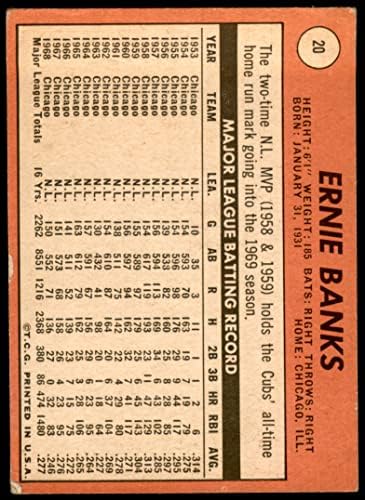 1969 Топпс 20 Ерни Бенкс Чикаго Кабички на Дин 2 - Добри младенчиња
