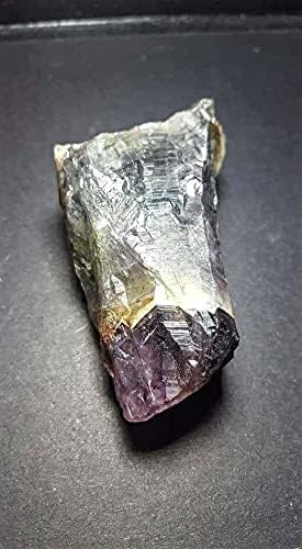 Смарагд аметист ауралит 23 кристално стапче. 1,2 милијарди годишен редок канадски шеврон аметист скапоцен камен со златен сребрен