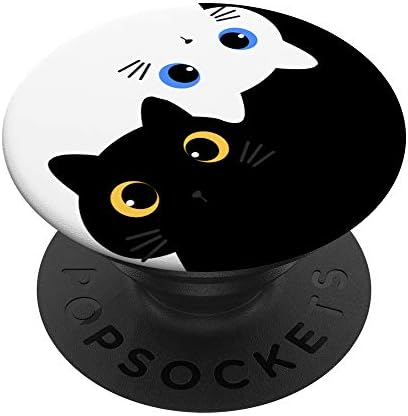 Јин Јанг Јога Зен Симпатични мачки - јога подарок мачки мачки popsockets popgrip: заменлива зафат за телефони и таблети