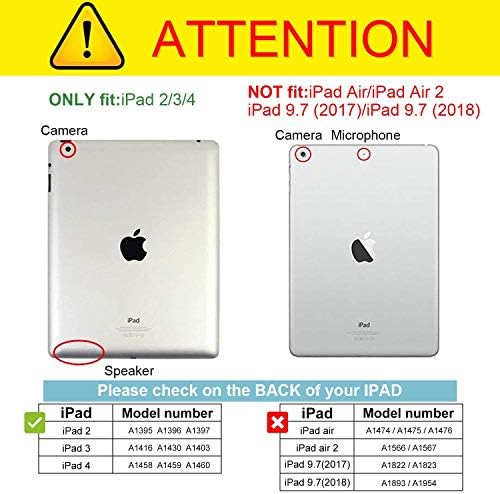 Случај за деца од Ававо за Apple iPad 2 3 4 - Доказ за шок со мала тежина конвертибилна рачка штанд Детска пријателска за iPad