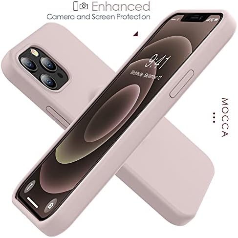 Mocca Компатибилен со Iphone 12 Pro Max Телефон случај 6.7 инчи Со Прстен Kickstand | Супер Мека Микрофибер Поставата | Анти-Гребење