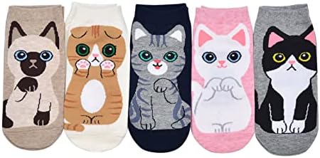 Дами цртани филмови Тренд Компресија чорапи за жени креативни дами чорапи мачка личност жени чорапи кои не се лизгаат чорапи