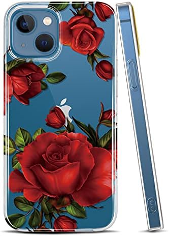 Јахолан Јасен Случај Компатибилен Со iPhone 13 Мини Футрола Со Цвеќиња, За Девојки Жени, Сјај Отпорен на Удари Цветна Шема Тврда