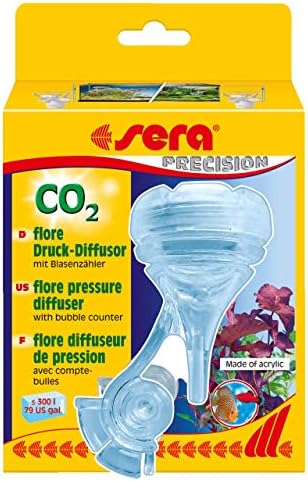 Дифузер за притисок на Sera Flore CO2 со интегрирани третмани со аквариум за меурчиња за меурчиња