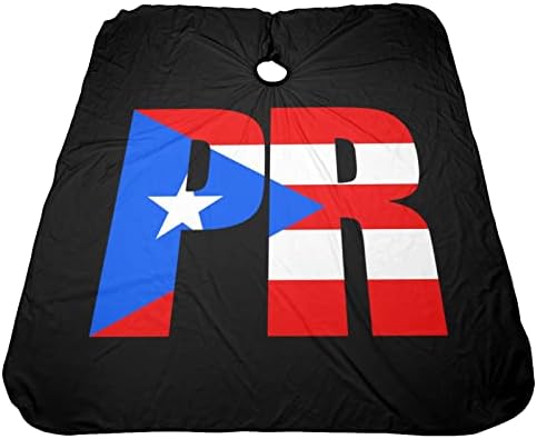 Порториканско Знаме Фризура Престилка Салон За Сечење Коса Кејп 55 х 66 Инчи, Водоотпорен Прилагодлив Фустан За Коса Фустан