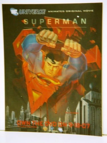 Постери за леќата на Супермен Doomsday со Superman & Seal Plus Animation Magazine Comic Con 2007 Edition Приближно 8 x 10