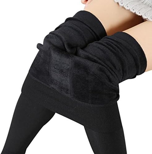 XXBR Термички хеланки за жени, зимско топло руно наредени со нејасни дебели истегнати панталони хулахопки еластични јога панталони