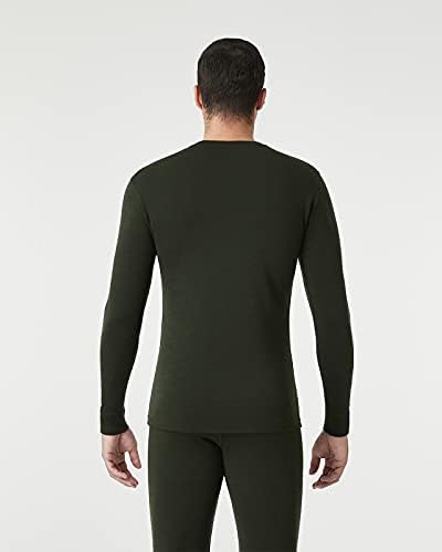 Машки за мажи во ЛАПАСА Мерино волна од волна, термичка кошула со светлина/средна тежина, активен облека за надворешна