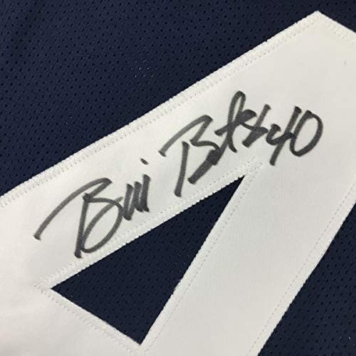 Автограмиран/потпишан Бил Бејтс Далас Денот на благодарноста Фудбалски дрес ПСА/ДНК Коа