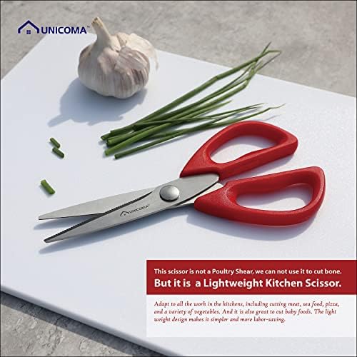 Ножици, сет на ножици со сите намени, вклучуваат цврсти ножици за удобност од 2 парчиња 8 парчиња 8 парчиња за канцеларија, и 8 'кујнски ножици за подготовка на храна, 3-