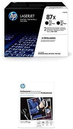HP 87X Црна Висок Принос Тонер 2pack Брошура, 8,5x11, 150 shts, Професионални