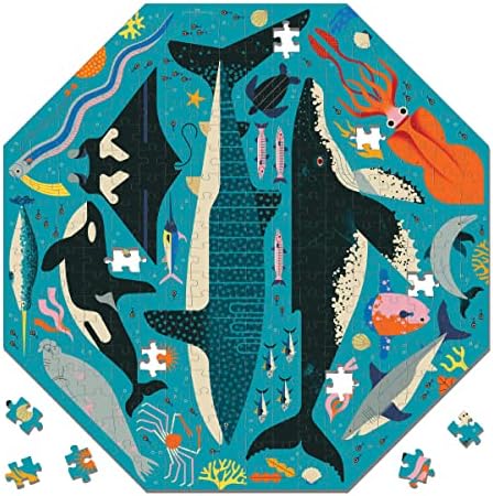 Океанскиот Живот на кал До 300 Парчиња Сложувалка Во Форма На Октагон, Повеќенасочни Уметнички Дела може Да се Спојат Заедно од Која било Страна, На Возраст Од 7+ Годи?