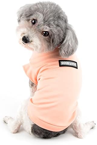 Ранфи кучиња елек за мало кутре кутре цврста облека маица маички кошули меки и брзо суво ладење миленичиња костум Чивахуа јорки елек облека, розова, с