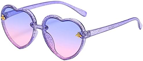 Кепоита Деца Очила За Сонце Во Облик На Срце За Мали Девојчиња Возраст 3-10 Симпатична Мода Ув400 Заштита