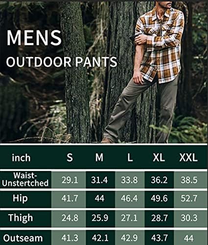 Нуков машки панталони за истегнување, отпорни на вода, лесен за пешачење на отворено, пантолона за опуштено опуштено вклопување