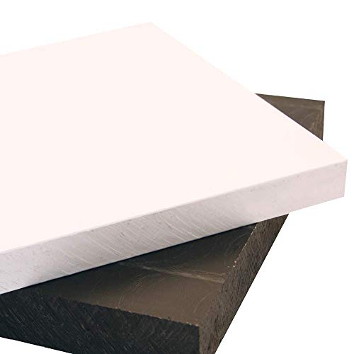 HDPE лист со висока густина полиетилен - пластичен лист 3/4 дебела 12 должина x 24 ширина црна