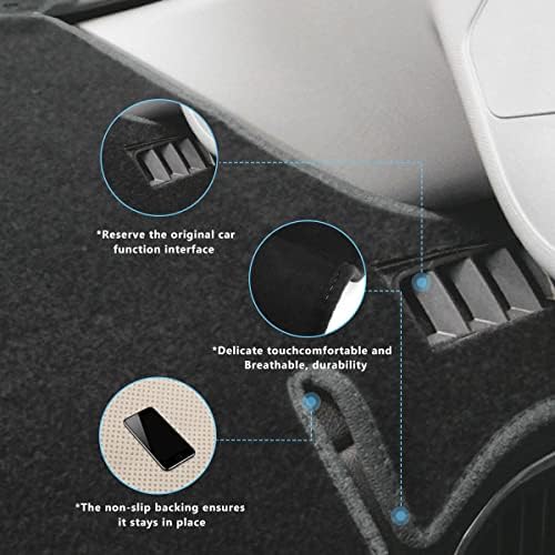Auovo Custom Fit Center Conton Cover Cover Dash Mat Заштитник на Сонцето покритие цртичка подлога цртичка, компатибилен со 2019-2021