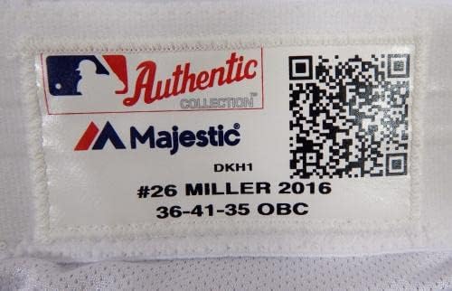 Аризона Дијамандбакс Шелби Милер 26 Игра користеше бели панталони 36-41-35 02-Игра користена MLB панталони