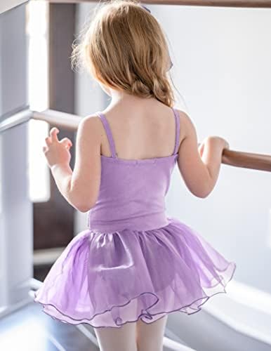 FlyPigs Девојки за девојки Sequin Ballet Tutu фустан искријте ленти леотарди балерина облека за танцување костуми за деца