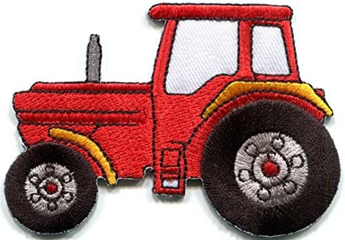 Tractor Crawler Prage Farm Truck Red везена апликација Апликација Iron-On Patch NEW S-1351