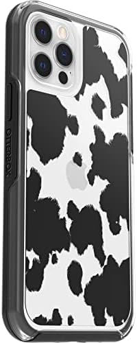 OtterBox iPhone 12 И 12 Про Симетрија Серија Случај - КРАВА ПЕЧАТЕЊЕ, ултра-елегантен, безжично полнење компатибилен, подигнати