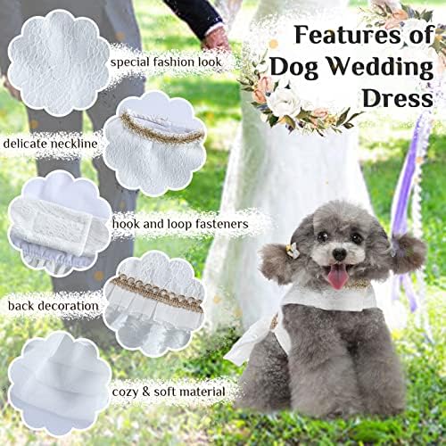 Дентрун куче венчан фустан, девојче миленичиња свадбена облека кучиња официјално носење, мрежна кучешка облека облека облека
