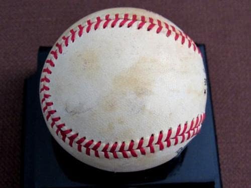 Jerryери Реус 1980 Без хиттер Доџерс потпишана автоматска игра користена Feeney Onl Бејзбол ПСА - Автограмски бејзбол
