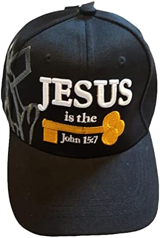 Црна Патка Бренд 3Д Исус Е Клучот Извезени Исус Христијански Топката Капа