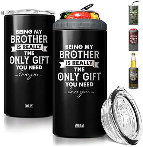 Sandjest 4 -во -1 дизајн Брат Тумблер и може да се полади подарок - да се биде брат е единствениот подарок на кој ви требаат