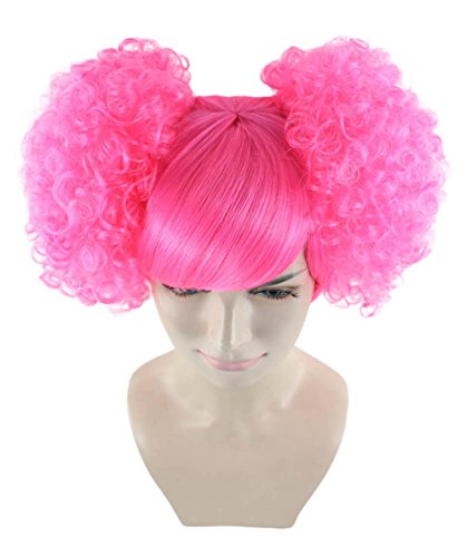 Wigs2you H-2567 pom pom розова перика, целосна перика, косплеј, врвен квалитет, природен, перика, вкрстено облекување, близначка