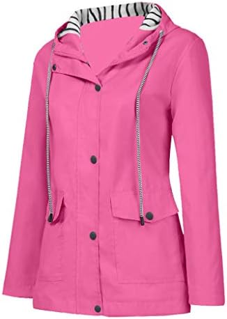 Women'sенска руно наредена јакна од дожд цврста боја ветровитска спортска облека јакна со качулка со патент плус големина преголема зимска палто