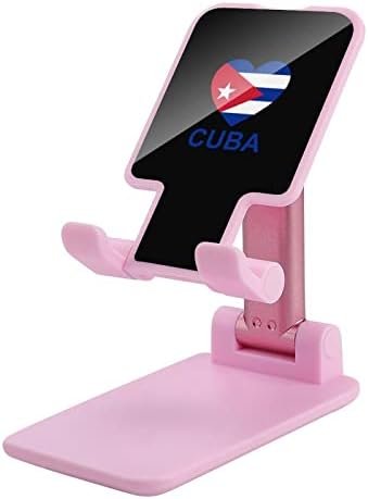 Loveубовта Куба мобилен телефон Стенди за биро за преклопување на висината на држачот на телефонот прилагодлив цврст штанд со