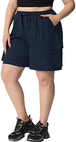 Агнес Оринда жени плус големина пешачење карго шорцеви лесни активни атлетски шорцеви кои работат летни шорцеви со џебови