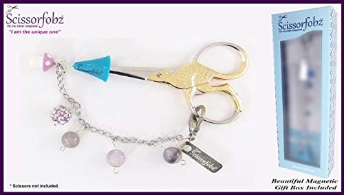 Ножици Fobs by Scissorfobz-Elegant Collection- клучен прстен клуч на ланецот на ланецот на ланецот на нараквица ранец ранец