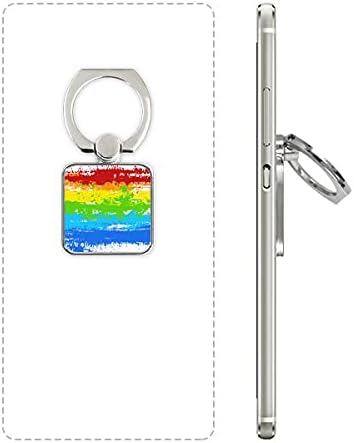 Стипнување на виножитото геј ЛГБТ квадратен мобилен телефон прстен држач за држач за заграда Универзален подарок за поддршка
