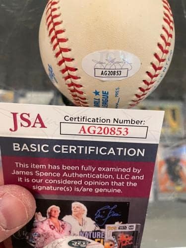 Диви Бил Рајт Негро лиги сингл потпишан бејзбол ЈСА - автограмирани бејзбол