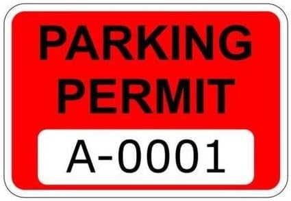 Црвена Дозвола За Паркирање Налепници Налепници Налепници