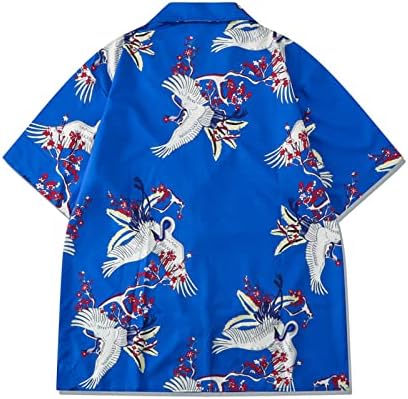 Нархбг 2 компјутерска облека за машки модни фруци за цвеќиња со цвеќиња со кратки ракави Хавајски алоха кошула и кратки костуми