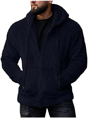 Adssdq zip up hoodie men, плажа мантии мажи со долг ракав зима плус големина мода вметната јакна ветернофон целосен ZIP10