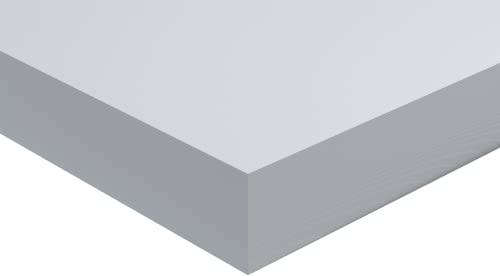 Проширена табла за пена во ПВЦ, бела, 1/2 дебела, 12 w x 24 l