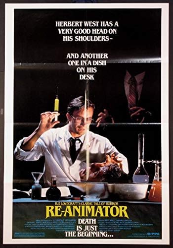 Повторно аниматор Х.П. Lovecraft хорор Jефри Комбс 1985 Оригинал 27x41 редок стил на еден лист филм по постер
