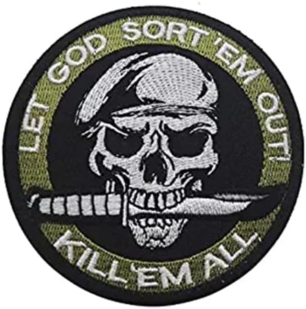 Нов Kill'em сите везени лепенки воена тактичка облека додаток за ранец на налепница налепница за налепници за лепенка декоративна